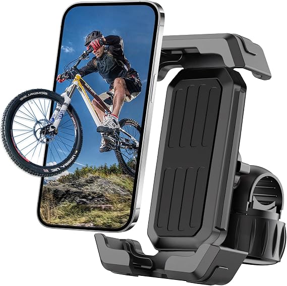 Victoper Bike Phone Holder, Motorcycle Handlebar Cell Phone Clamp, Motorcycle Phone Mount, Scooter Phone Clip for 5.5" to 6.7" Smartphones for Bicycle, Electrict Vehicle, Mountain Bike