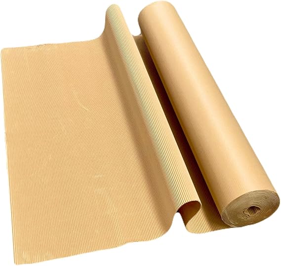 TANAX Credan® K-4 Soft W1000 x L9 m + Protective 3.3 ft 1 m, Cardboard Roll, Single Sided Cardboard, Packaging, Cushioning, Pad, Healing, FSC® Forest Certified Paper, 0.1 inch 3 mm Thick