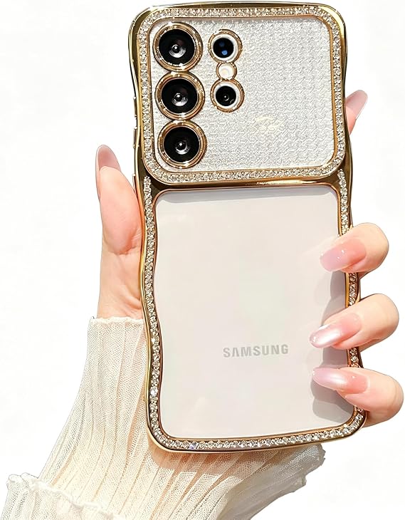 for Samsung S26 Ultra Case Bling Sparkly Rhinestone Shockproof Cover for Galaxy S26 Ultra Case - Gold