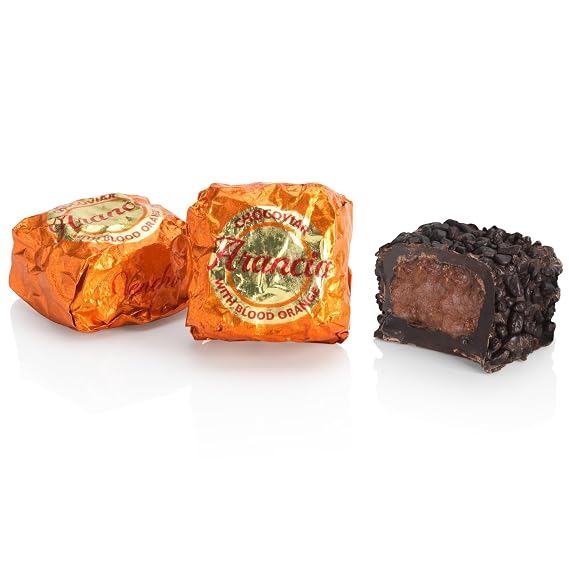 Venchi - Chocoviar Arancia Chocolates, Extra Dark Chocolate Flavor with Blood Orange Filling, Chocolate Candy Bulk, Vegan, Gluten Free, 2.2 lb Bag