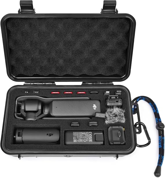 Lekufee Travel Waterproof Hard Case Compatible with DJI Osmo Pocket 4, DJI Osmo Pocket 3/Creator Combo/Power Expansion Combo/Vlogging Camera and Accessories(Case & Bag Only)