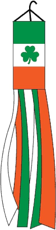 Flags Importer Ireland Clover Super Shiny Windsock (Premium Quality Polyester)