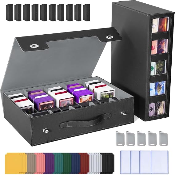 UAONO Card Deck Box 5 Row Storage Box