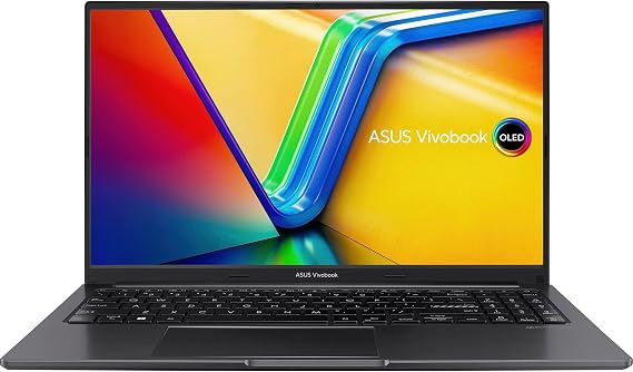 ASUS Vivobook 15 OLED Laptop, 15.6 FHD OLED Display, AMD RyzenTM 5 7530U CPU, AMD RadeonTM GPU, 8GB RAM, 512GB SSD, Windows 11 Home, Indie Black, M1505YA-DS52