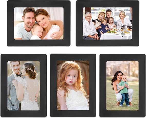 FYY Picture Frame 3.5x5, 5 Pack Magnetic Photo Frames for Refrigerator, Magnetic Picture Frames suitable for Fridge, Dishwasher, Locker and Office Cabinet, Horizontally or Vertically