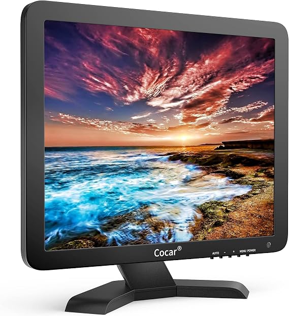 Cocar 15-inch Touchscreen Monitor, LCD 1024x768 Resolution with VGA Input for PC, Office, Retail, Restaurant, Bar, Warehouse & POS Systems