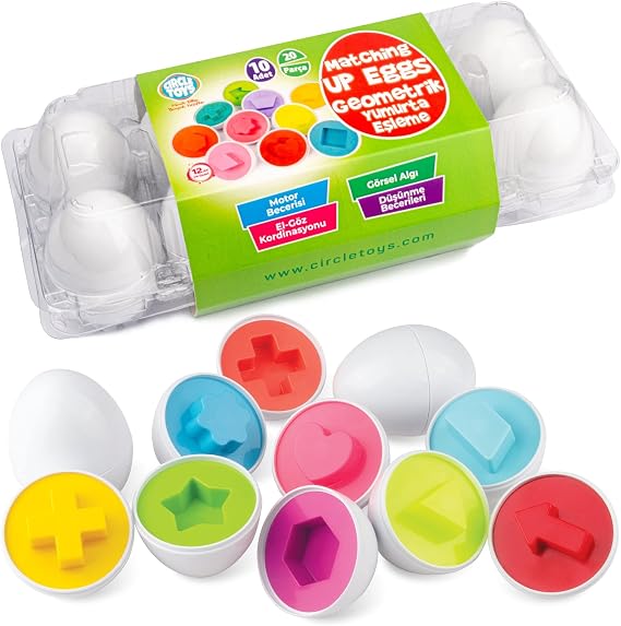 Circle Toys 10’lu Geometrik Yumurta
