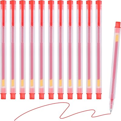 M&G Gel Pen Medium Point 0.5mm, 24 Pack Quick Dry Smooth Red Gel Ink Rollerball Pen for Home Office Writing Note Taking Journaling Business, Style 4