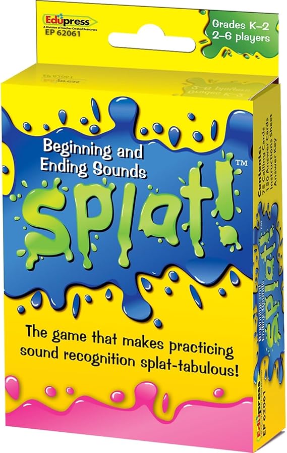 Teacher Created Resources Beginning and Ending Sounds SplatTM Game Grades K-2 (EP62061)