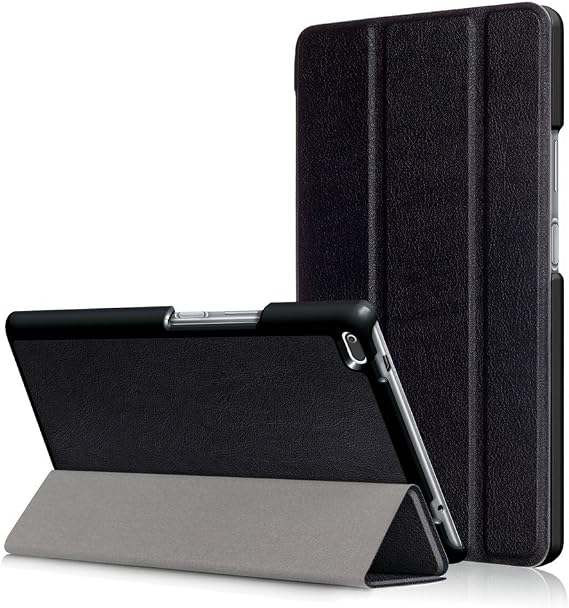 Kepuch Custer Case for Lenovo Tab 4 8 TB-8504F TB-8504N,Ultra-Thin PU-Leather Hard Shell Cover for Lenovo Tab 4 8 TB-8504F TB-8504N - Black
