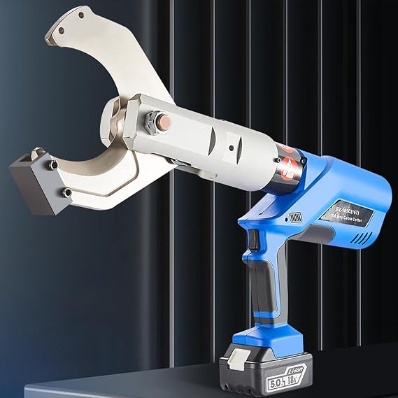 Battery Cable Cutter 60-250KN Hydraulic Cable Cutter Electric Ratchet Cable Cutter 18V Cable Cutter Electric Wire Cutter Wire Cutting Tool for Copper Al Cable Armored Cable,135C