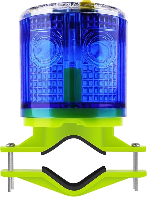 Aolyty Solar Strobe Warning Light with Switch, IP54 Waterproof, Blue