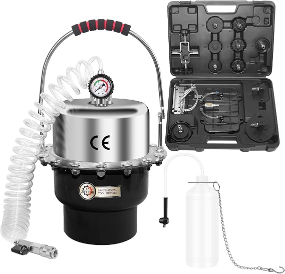 JIFETOR 5L Pneumatic Brake Pressure Bleeder Kit for Master Cylinder