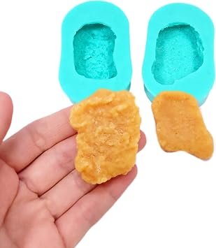 Chicken nuggets realistic Silicone Mold Wax mold Resin mold Soap mold Realistic Flexible mold candle makingNC021AB