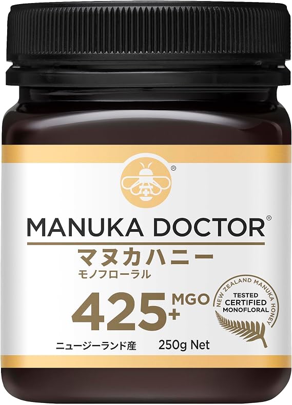 Manuka Doctor Manuka Honey, Mgo425+, 8.8 oz 250 g, Authentic, New Zealand Honey, Strong, Authentic