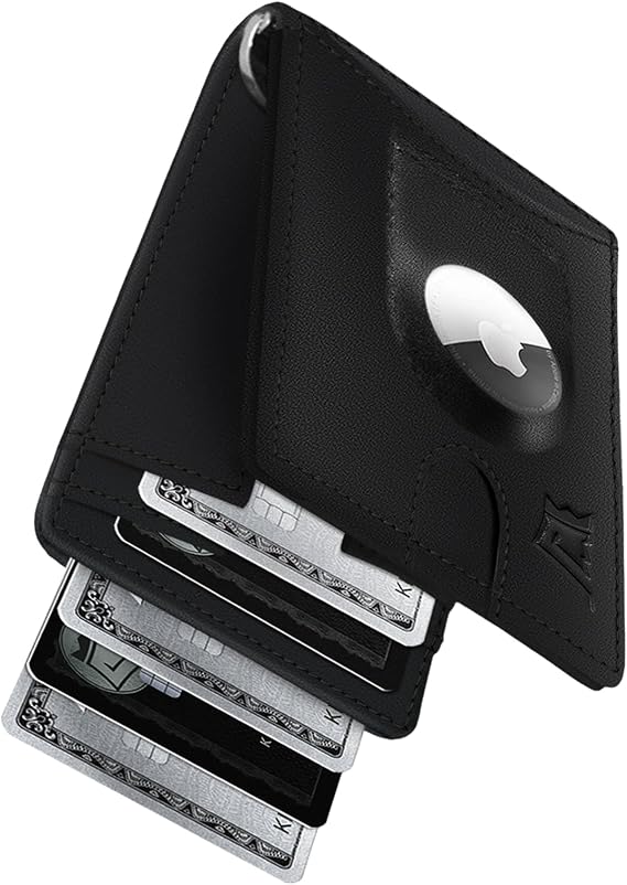 Kings Loot Trackable Airtag Wallet for Men, RFID Blocking, Black