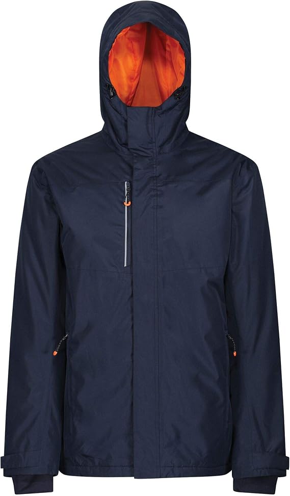 Regatta Mens Thermogen Heated Waterproof Jacket (S) (Navy/Magma Orange)