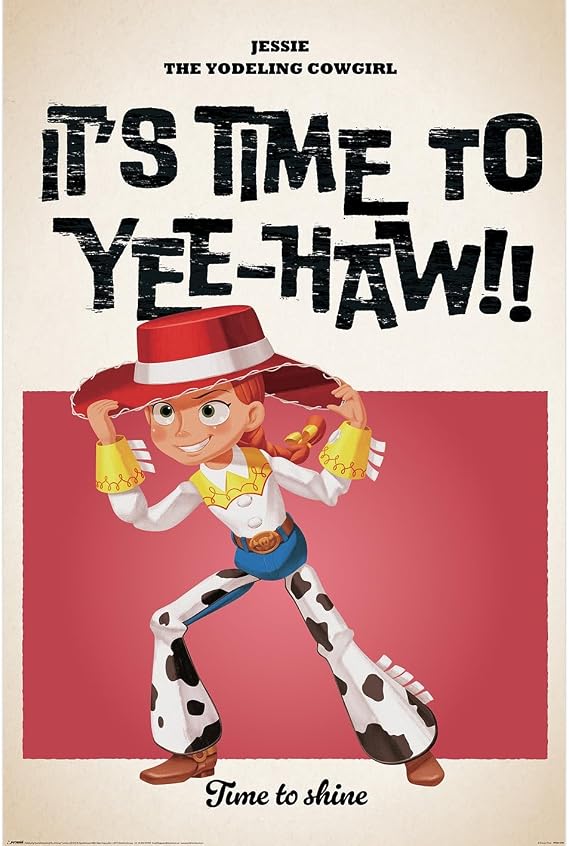 Toy Story It’s Time to Yeehaw Maxi Poster, Disney Pixar Character Wall Art, Fun Movie Poster for Fans