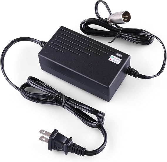 LotFancy 36V 1.5A Battery Charger for Razor MX500, MX650, GT GT750, IZIP I600, I750, I1000, Mongoose M750, X-Treme X-600, Schwinn S600 S1000 ST1000, UL Listed, 3-Pin XLR Connector