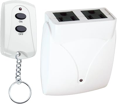 Prime Wire & Cable TNRC21 1 PK 2-Outlet Wall Tap with Remote, White