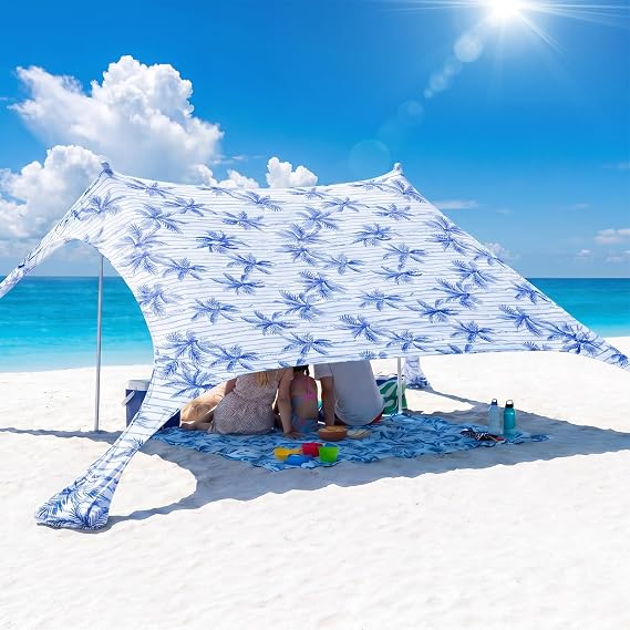 Sekey Aluminum Beach Shade Sun Shelter UPF 50+ Portable Beach Canopy