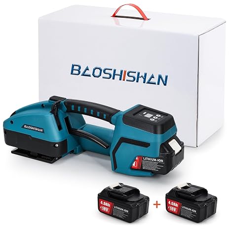 BAOSHISHAN Electric Strapping Machine 2x4000mAh with Display Screen
