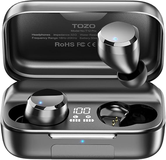 TOZO T12 Pro Wireless Earbuds with Qualcomm QCC3040, aptX Stereo Sound