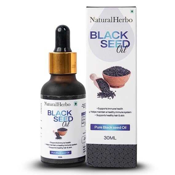 Pure Black Seed Oil for Skin, Hair and Scalp | Cold Pressed Nigella Sativa 30ml Herbal Oil for Hairs | Support Immune Health | Non-GMO Natural Supplement for Joints, Skin and Hairs