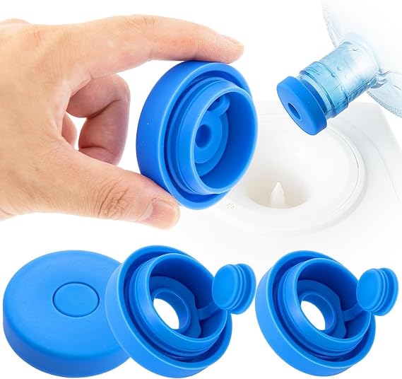 CozyBlue Reusable Silicone 5 Gallon Water Jug Cap - 3 Pack