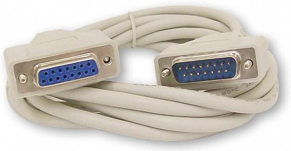 Your Cable Store 10 Foot DB15 15 Pin Serial Extension Cable