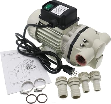 Diaphragm Irrigation Self priming Electric water pump;Large flow pump 10.6 GPM, 115VAC, 23PSI, 14.3lb, Lift 11m, Power 350W Pump-540B, White, Pump-540