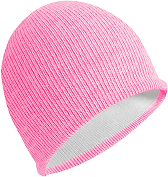 Reflective Beanie Hat High Visibility Warm Winter Loop Knit Cap Gifts for Women Men