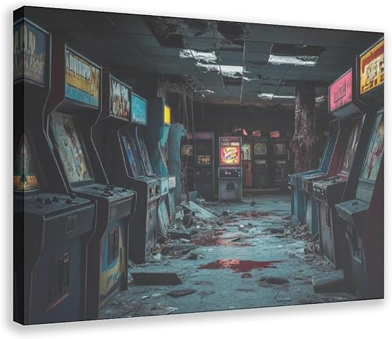 Sci-Fi Arcade Art Retro Steampunk Futuristic S Dystopian Wall Poster Print Aesthetic Futuristic Frame-Sci-Fi Futuris 08X12Inch(20X30Cm)