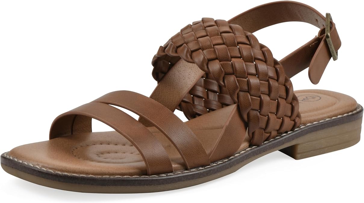 WHITE MOUNTAIN Women's Macaroni Strappy Braided Sandal