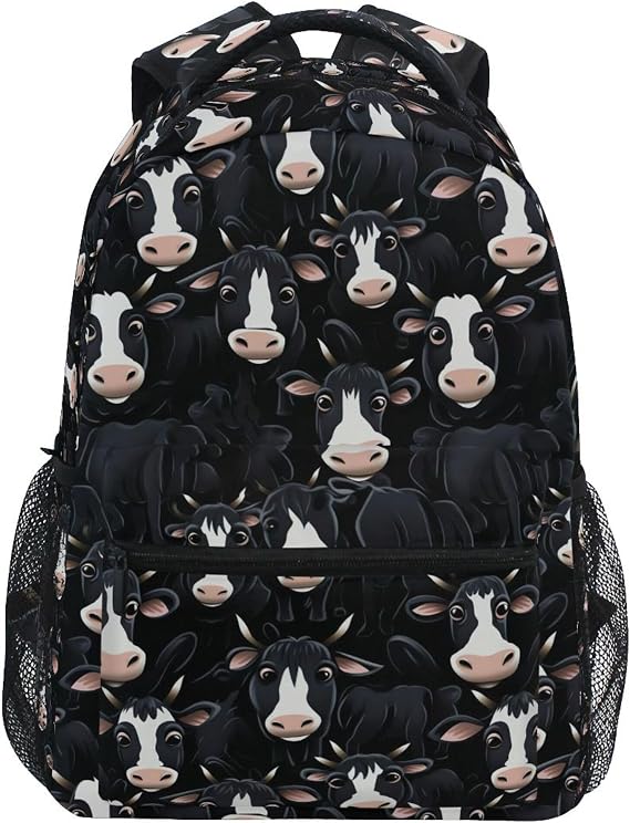 Cow Animal Kids Backpack for Boy Girl Bookbag School Bag Daypacks for Women B0403732