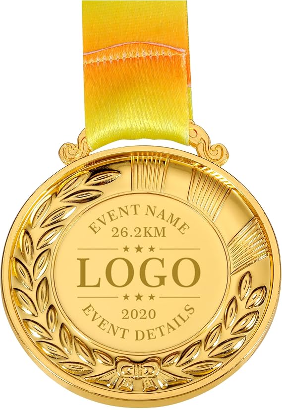 Eunigem Custom Personalized Gold Award Medals for Sports and Competitions