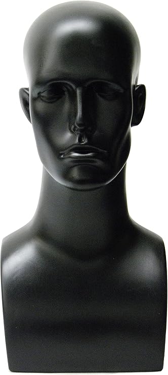 (MD-EraBlack) ROXY DISPLAY Roxy Display Black Male Mannequin Head