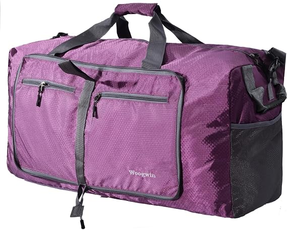 Woogwin Travel Duffel Bag Large Foldable Waterproof Overnight Bag for Beach Swim Bags Pool Sports Gym