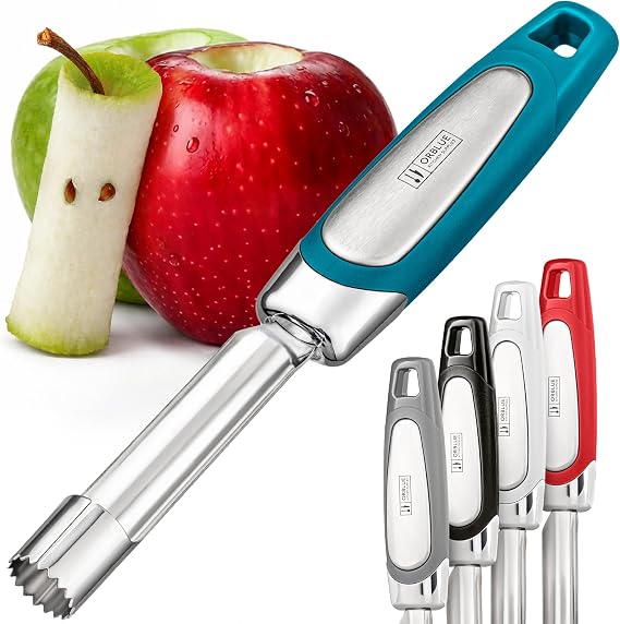 Orblue Apple Corer Tool, Heavy Duty Stainless Steel Fruit Core Extractor, Blue