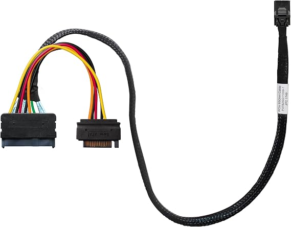 HighPoint 8643-8639-50 Cable - SFF-8643 to U.2 SFF-8639 Connector with 15-pin SATA Power Connector