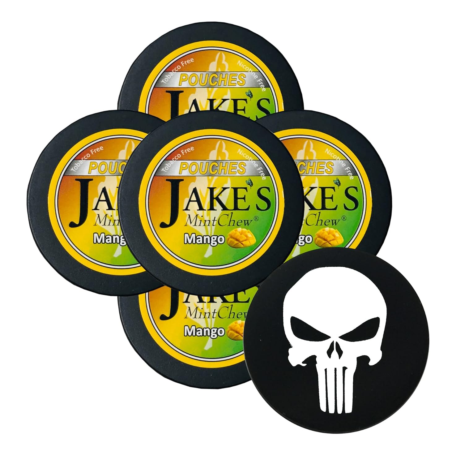 DC Crafts Nation Skin Can Cover Skull with 5 Cans Jakes Mint Chew Mango Pouches