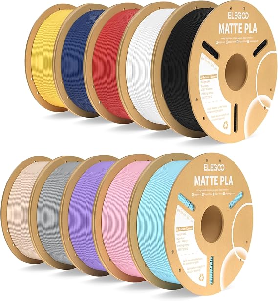 ELEGOO Matte PLA 3D Printer Filament Bundle 10KG 1.75mm