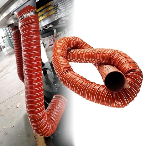 1 2 3 4 5 6 7 8 10 12 Inch Flexible Ducting Hose, Heat-resistant Exhaust Hose for Auto Shop Dryer Power Generator Ac, Air Duct Induction Intake Pipe Hose With Clamps & Steel Wire(64mm(2 1/2"),L-4m(13f