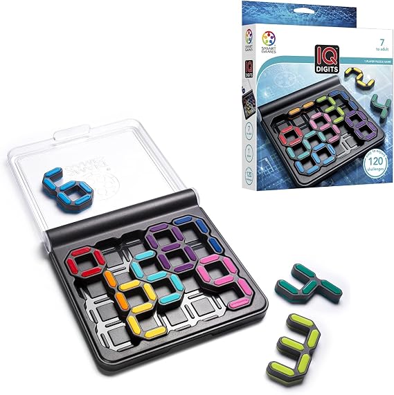 SmartGames IQ Digits - Number Math Travel Puzzle Brain Teaser, Ages 7+