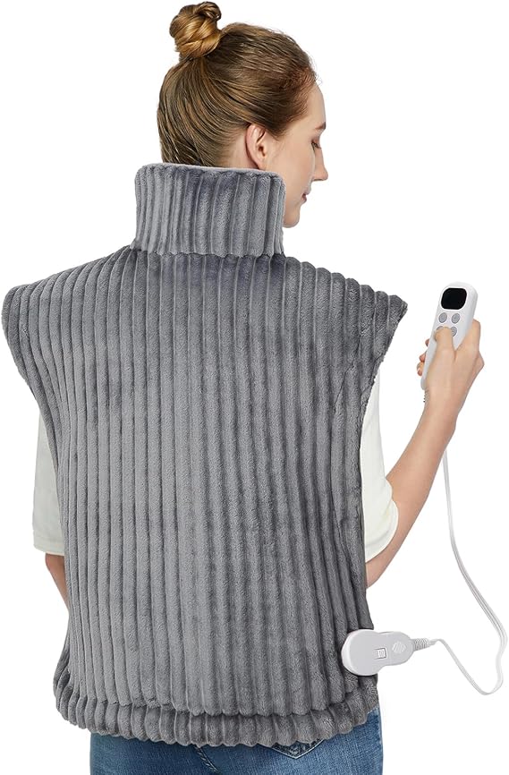 CAROMIO Heating Pad for Back Pain Relief, Neck and Shoulders