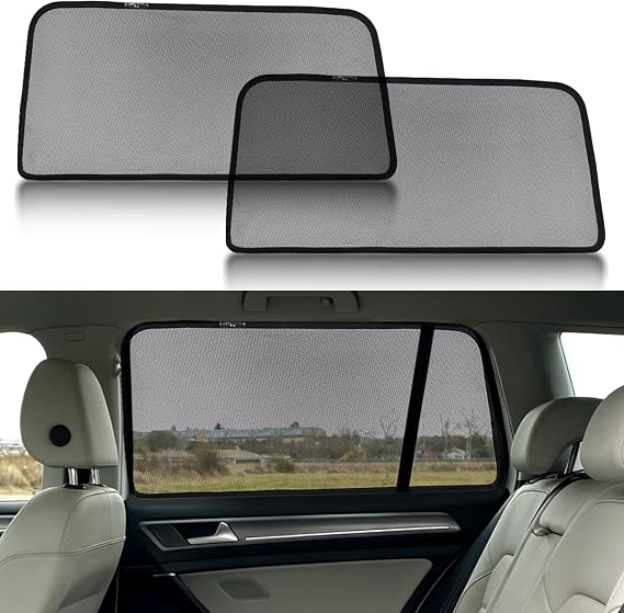 YGYQZ Sun Protection Car Side Window for VW Golf 7 Variant Magnetic Mosquito Net Made of Mesh Fabric for Rear Side Windows Sun Visors and UV Rays with Ventilated