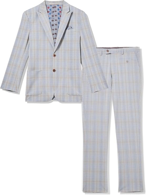 Isaac Mizrahi Boys Black Label Boys' Slim-fit Plaid 2 Piece Suit