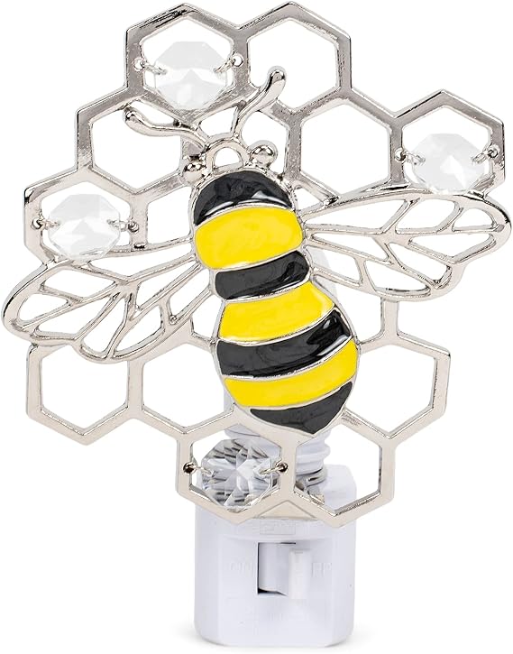 Ganz CG173576 Bee with Crystals Night Light, Multicolor