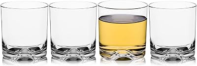 Jelawat 9oz Unbreakable Plastic Whiskey Rocks Glasses Double Old Fashioned Tritan Clear Drinking Beer Tumblers Cups Glassware, Shatterproof, BPA-FREE, Dishwasher safe