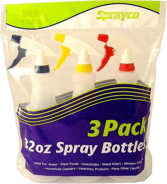 Sprayco 801617 3 Count Spray Bottles, 32 oz